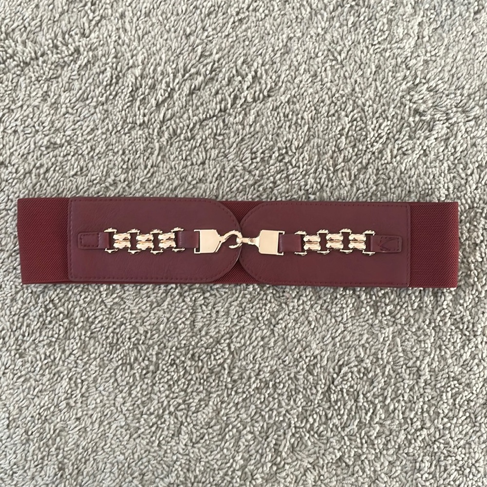 Maroon Elastic Belt